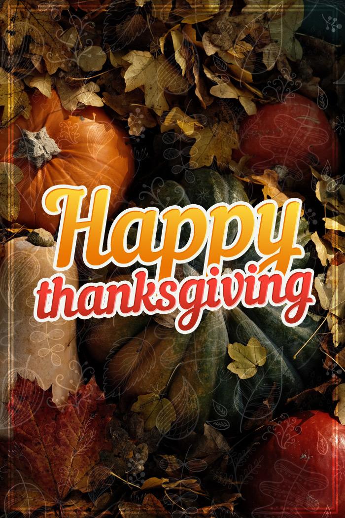 Happy Thanksgiving Image, vertical picture (tall rectangle shape picture)