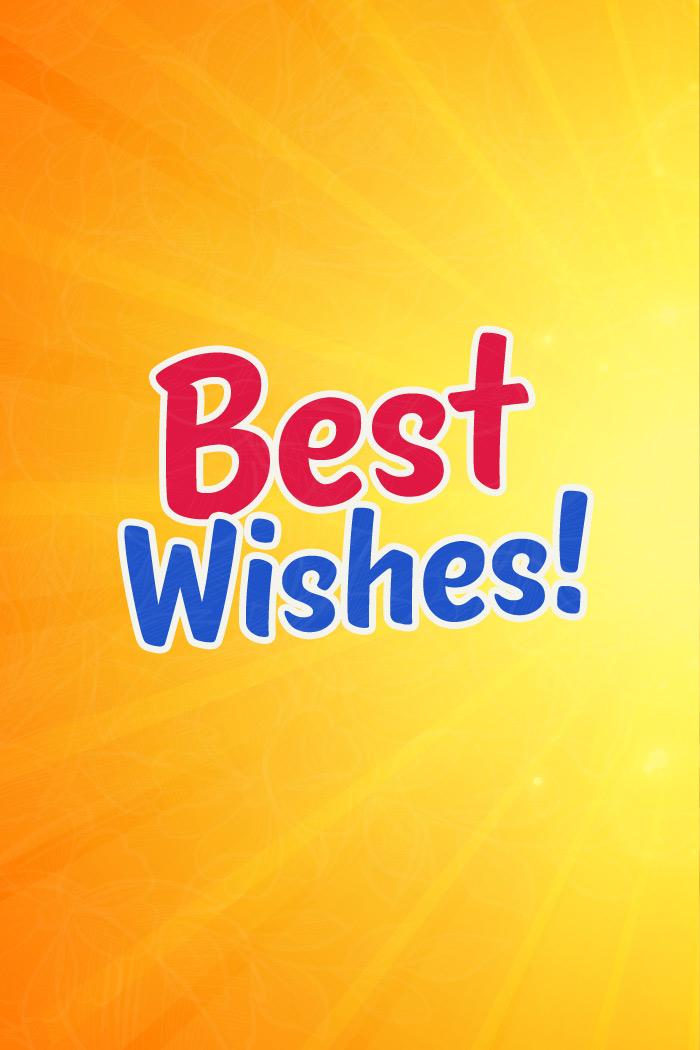 Best Wishes image, vertical picture (tall rectangle shape picture)