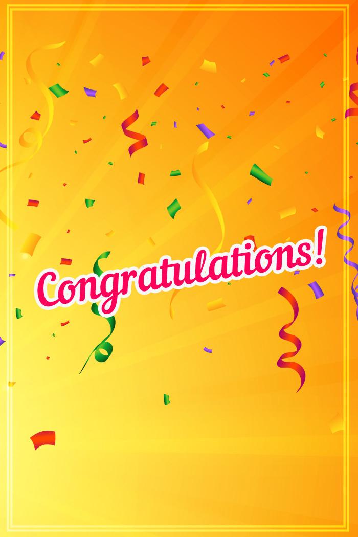 Congratulations Image, vertical picture (tall rectangle shape picture)