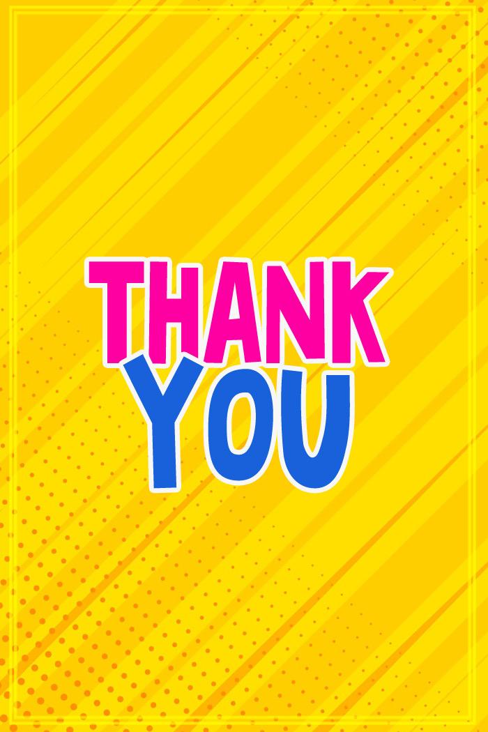 Thank You Image, vertical picture (tall rectangle shape picture)