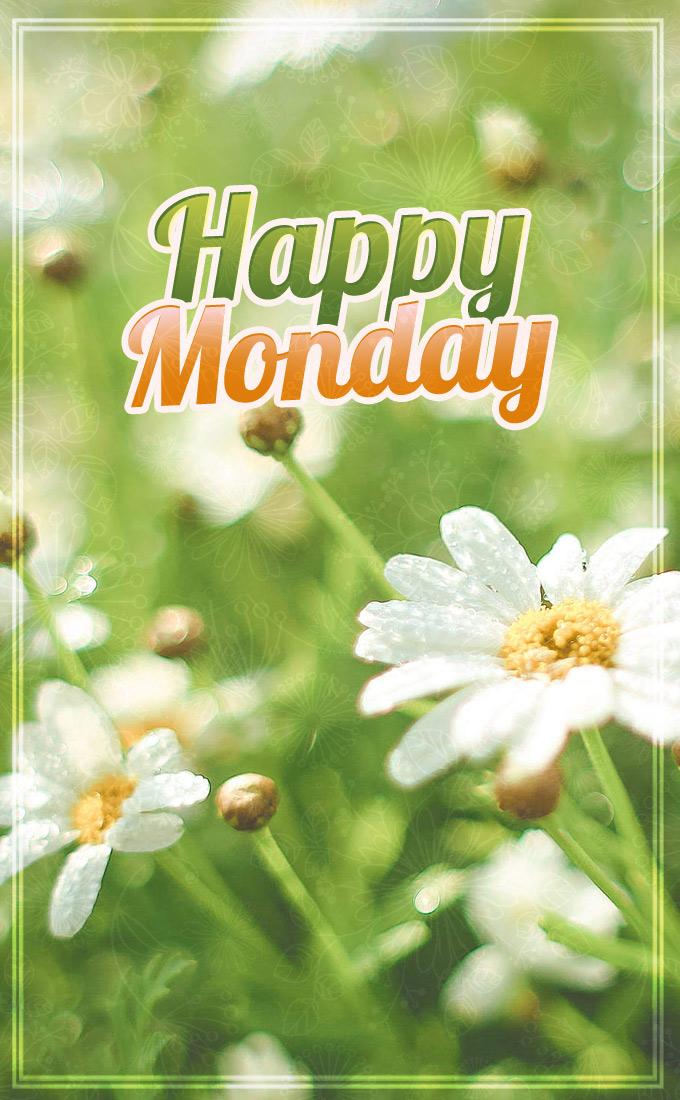 Happy monday picture, vertical image (tall rectangle shape picture)