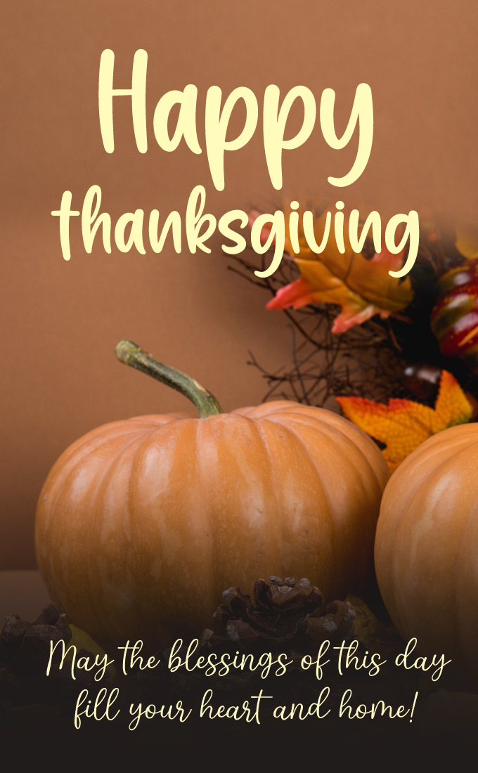 Thanksgiving Blessings vertical long Image (tall rectangle shape picture)