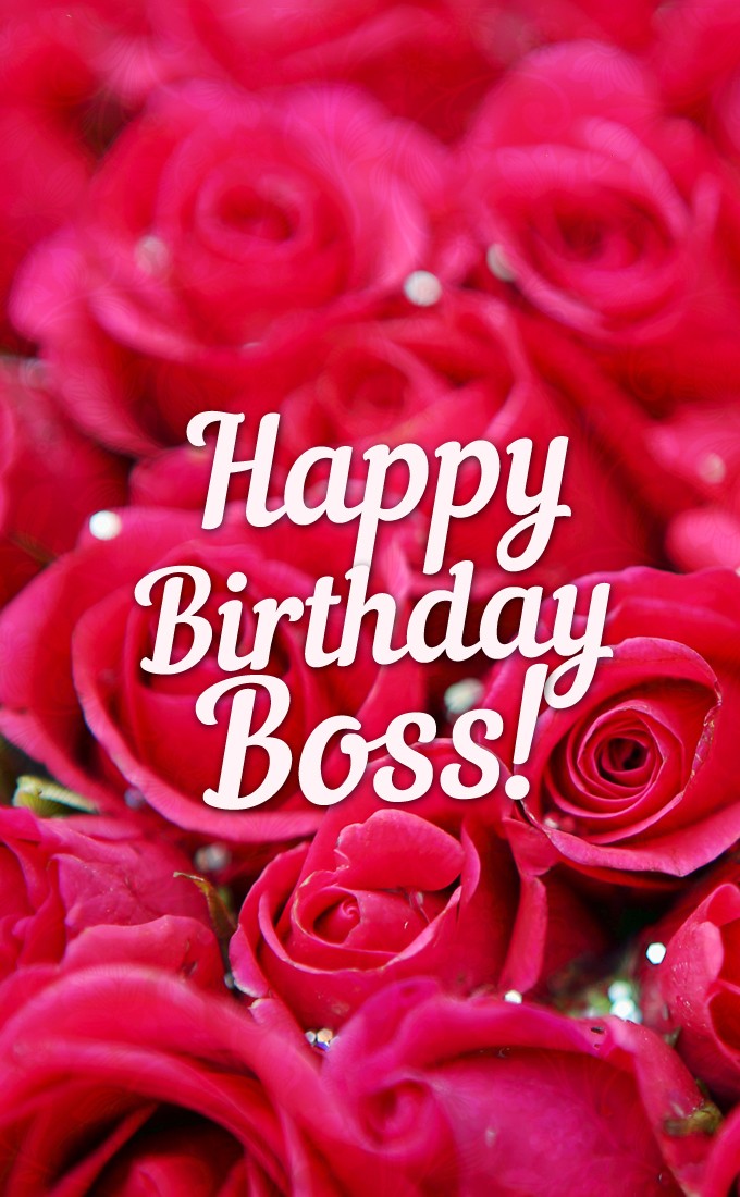 Happy Birthday vertical tall image For Boss Lady (tall rectangle shape picture)