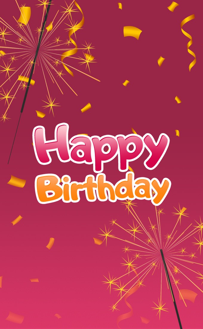 Happy Birthday vertical tall image for boy (tall rectangle shape picture)