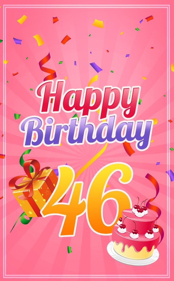 Happy 46th Birthday picture for Her (tall rectangle shape picture)