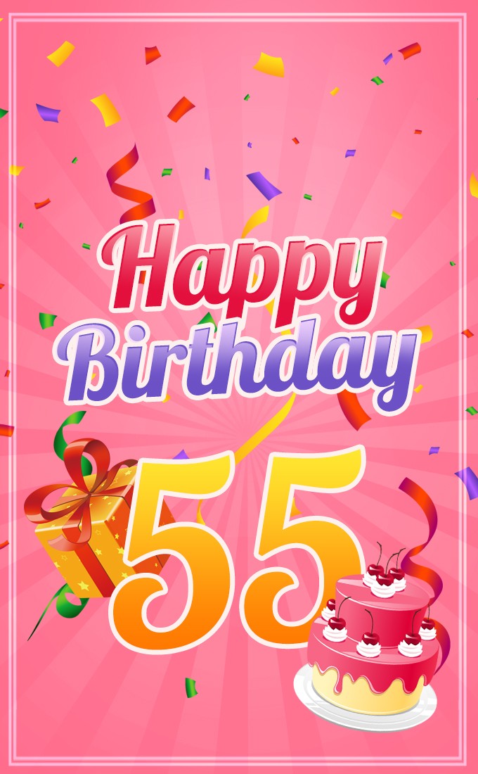  Happy 55th Birthday picture for Her (tall rectangle shape picture)