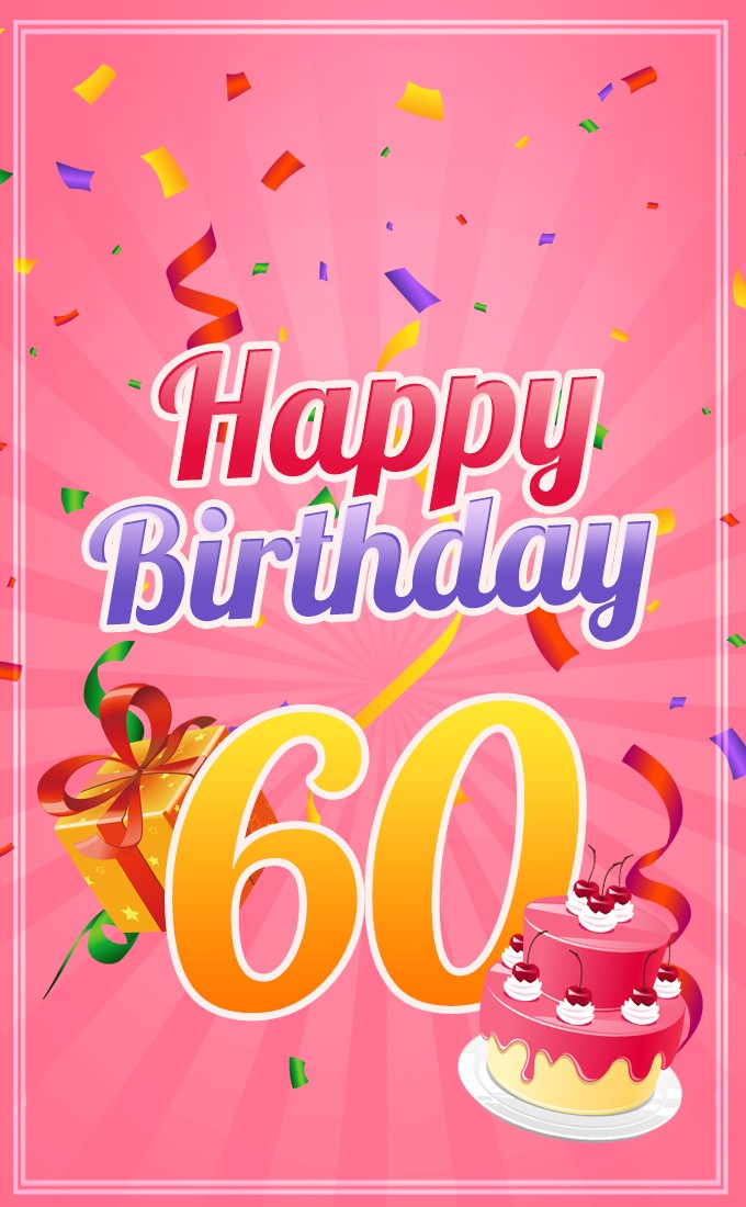 Happy 60th Birthday picture for Her (tall rectangle shape picture)