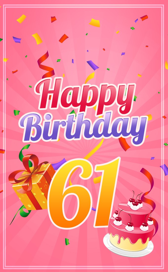 Happy 61st Birthday picture for Her (tall rectangle shape picture)