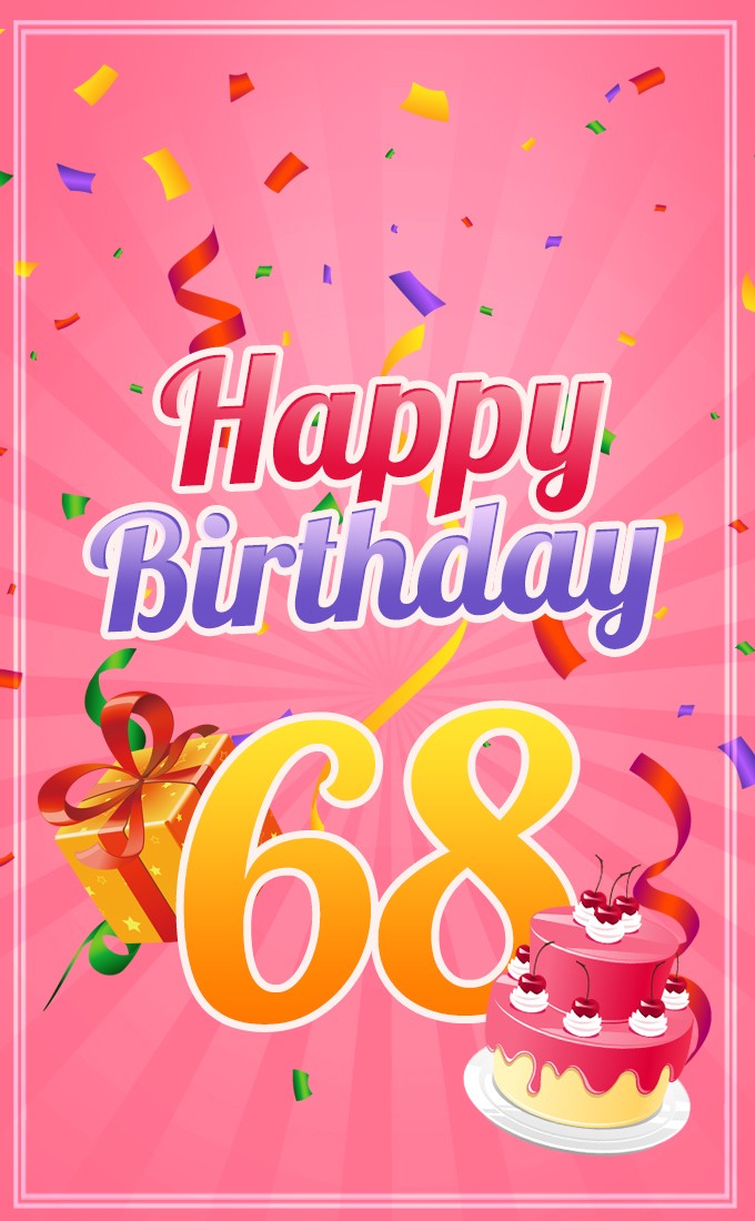 Happy 68th Birthday picture for Her (tall rectangle shape picture)