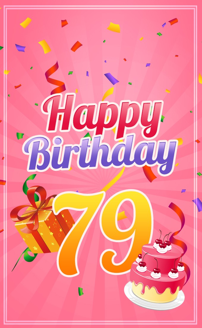 Happy 79th Birthday picture for Her (tall rectangle shape picture)