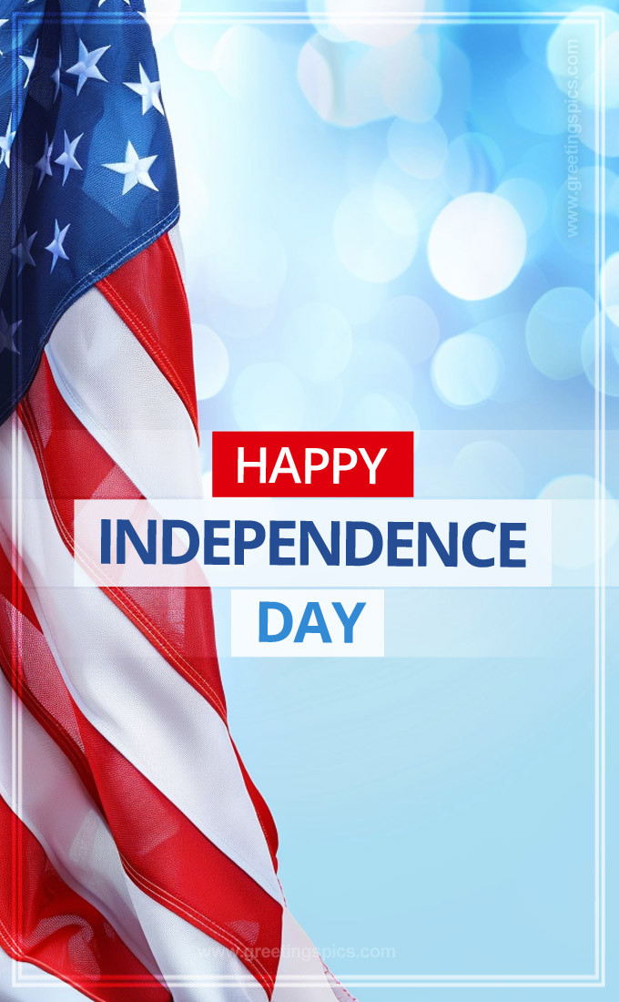 Happy US Independence Day Image (tall rectangle shape picture)