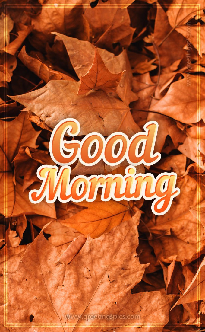 Good Morning Fall Picture (tall rectangle shape picture)