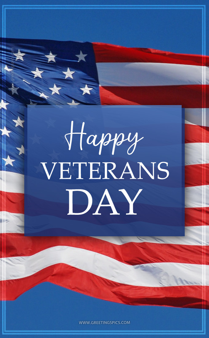 Happy Veterans Day Image (tall rectangle shape picture)