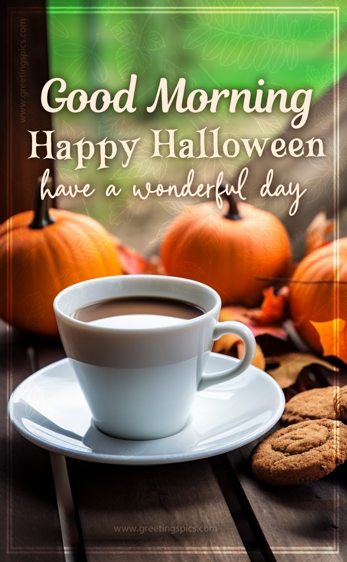 Good Morning Halloween image (tall rectangle shape picture)