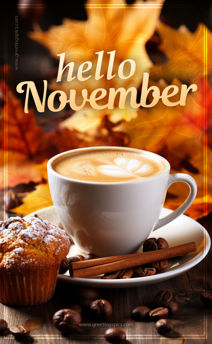 Hello November picture (tall rectangle shape picture)