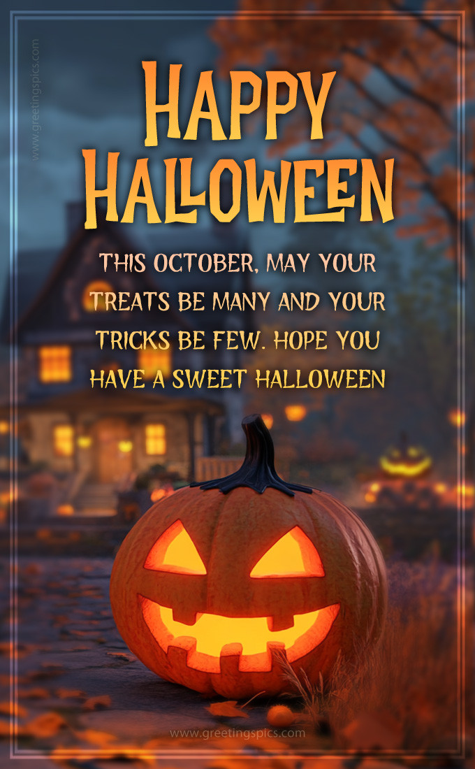 Happy Halloween wishes image (tall rectangle shape picture)