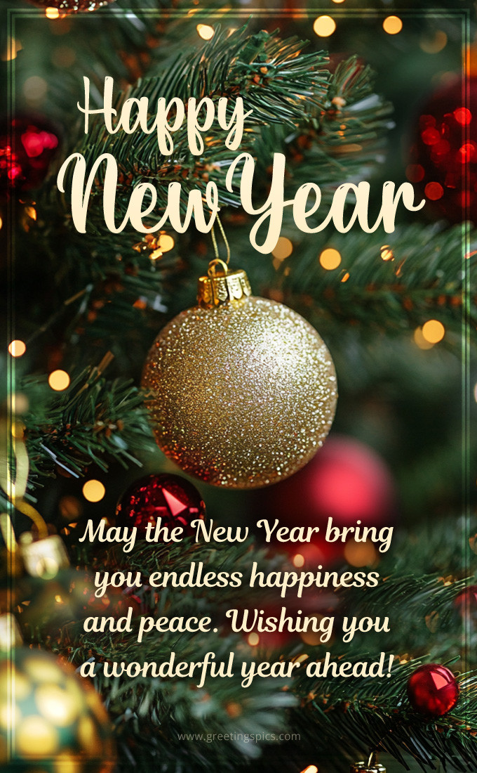 Happy New Year Image (tall rectangle shape picture)