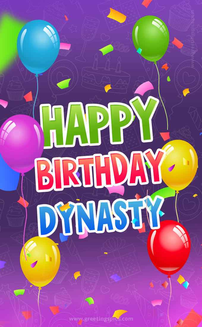 Happy Birthday Dynasty Festive Greeting Card (tall rectangle shape picture)