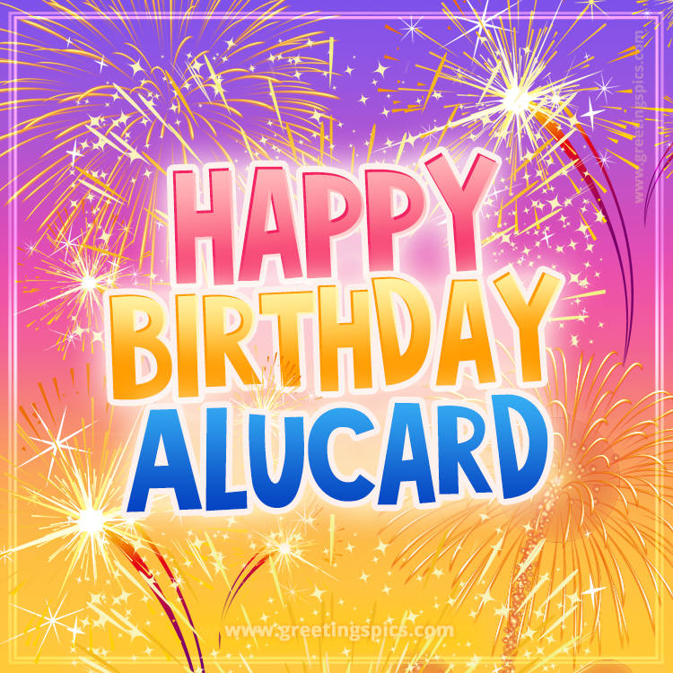 Happy Birthday Alucard Picture with fireworks (square shape image)