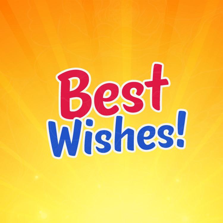 Best Wishes image, square size (square shape image)