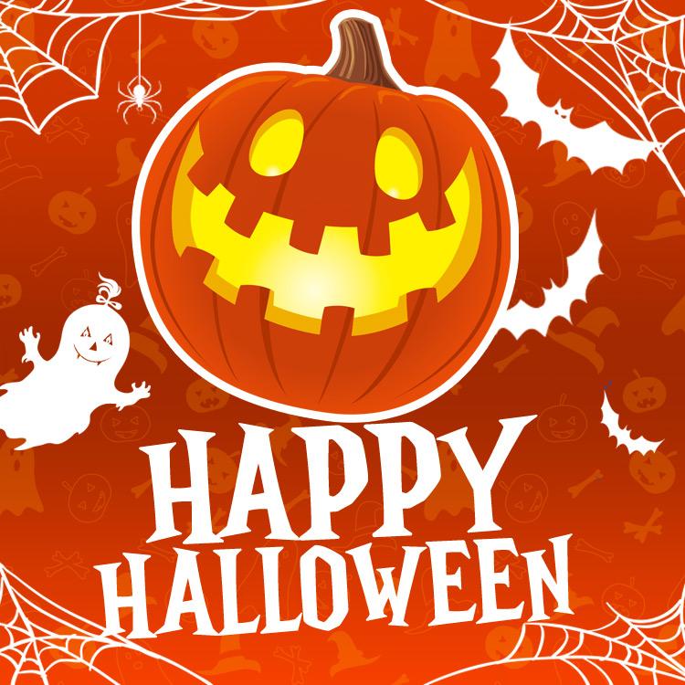 Happy Halloween Image, square size (square shape image)