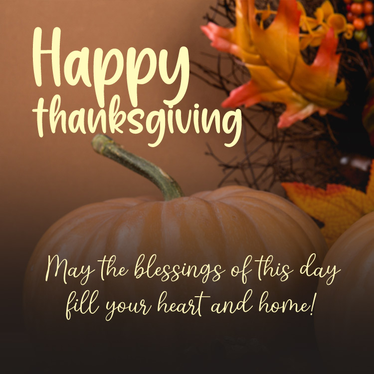 Thanksgiving Blessings square shape Image (square shape image)