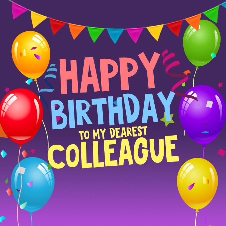 Happy birthday image For Colleague, square shape pictue (square shape image)