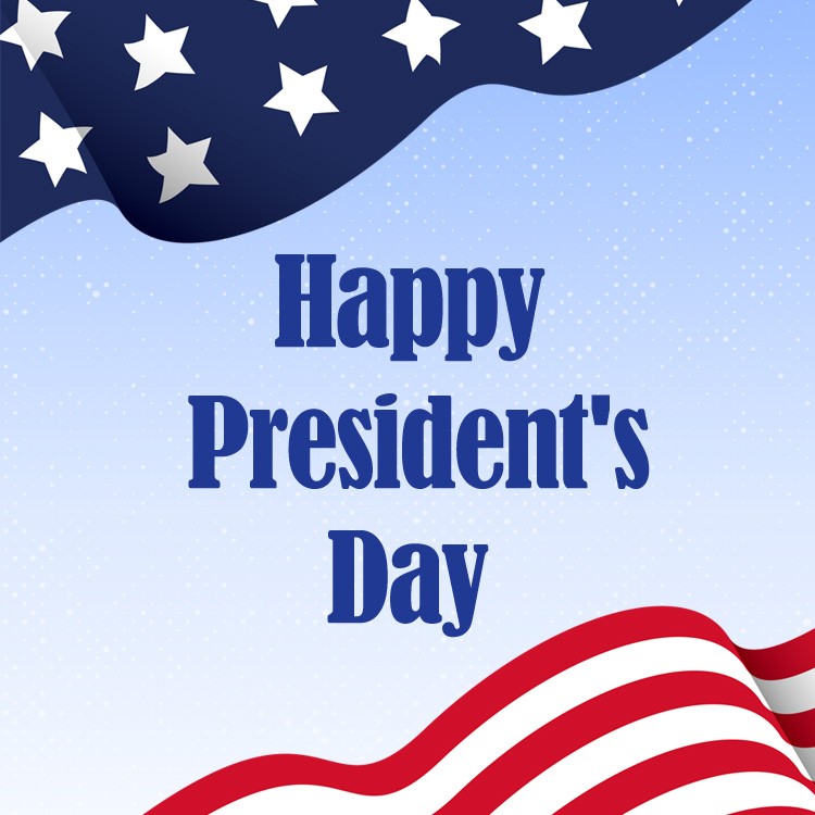 Happy President's Day Card (square shape image)