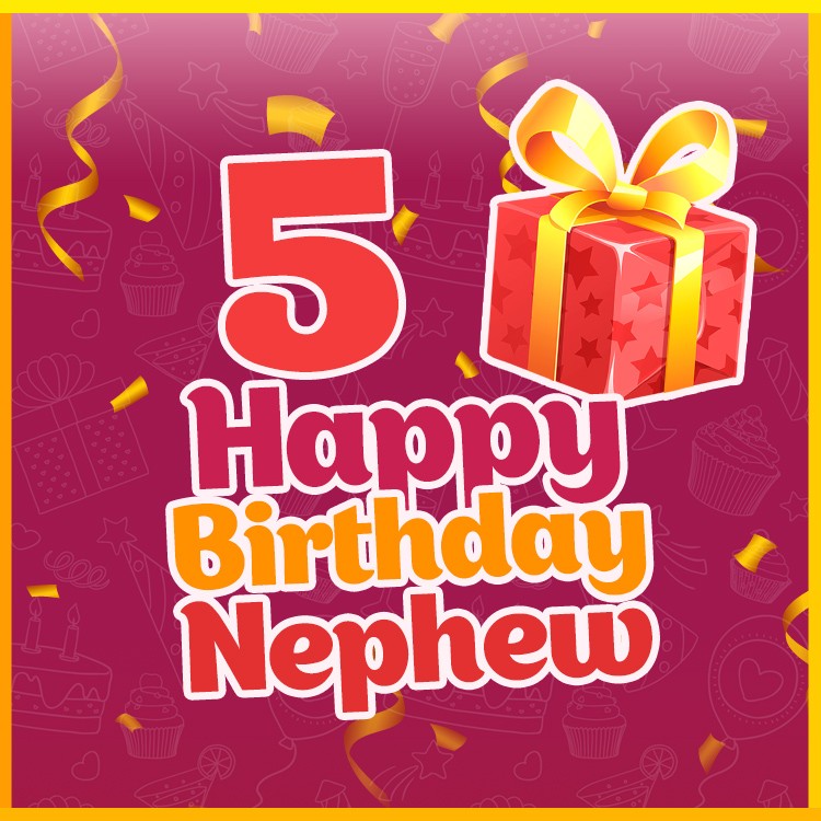 Happy 5th Birthday Nephew Images (square shape image)