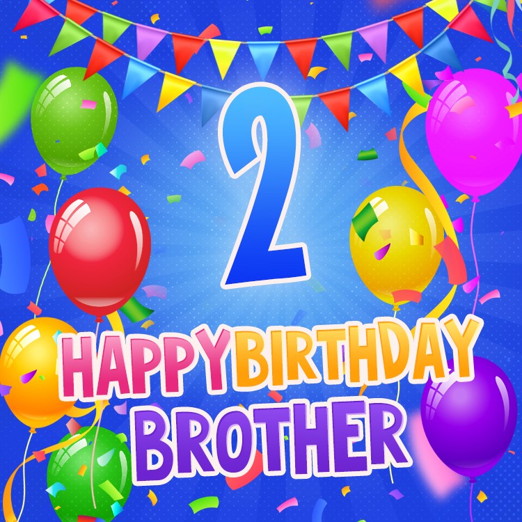 Happy 1st Birthday Brother square shape Image (square shape image)