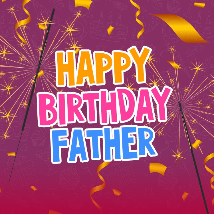 Happy Birthday square shape image for Father (square shape image)