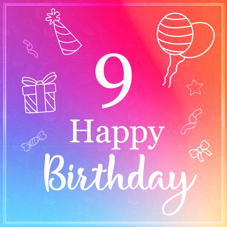 Happy 6th Birthday Beautiful Greeting Card (square shape image)