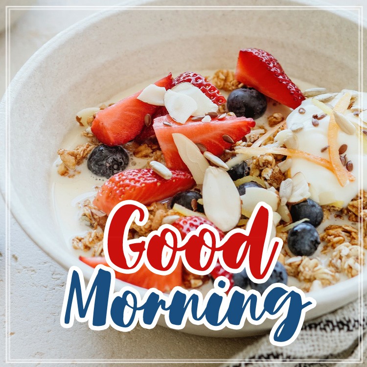 Good Morning square shape image with Cereal (square shape image)