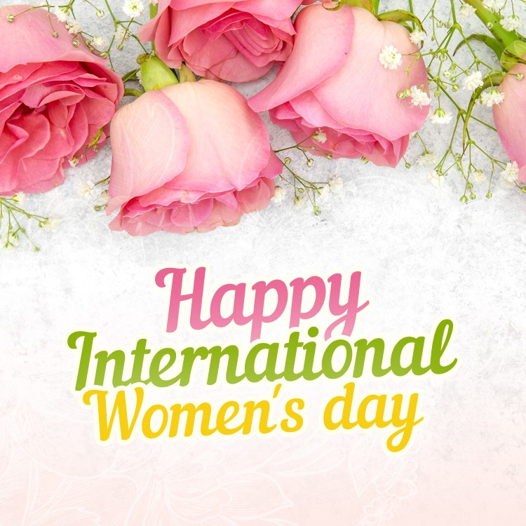 Happy International Women's Day square shape image (square shape image)