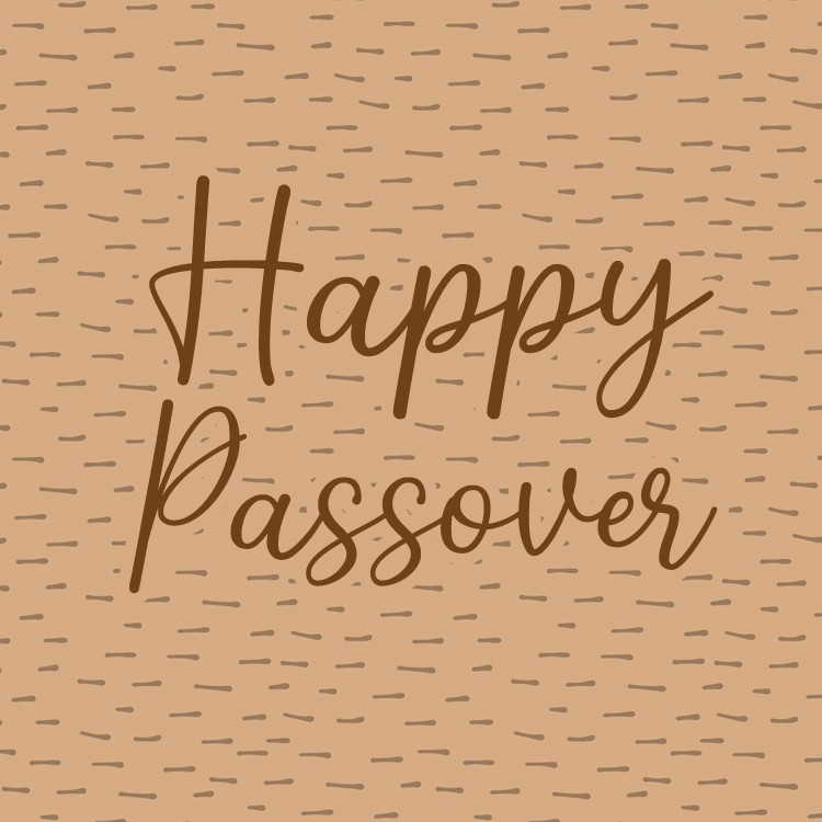 Happy Passover card (square shape image)