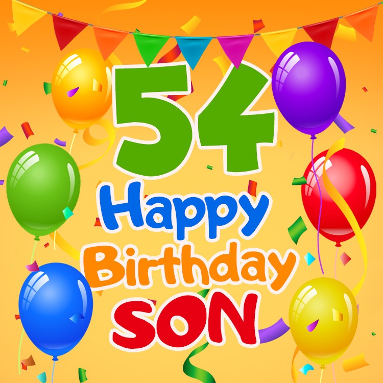 Happy 54th Birthday Son Image (square shape image)