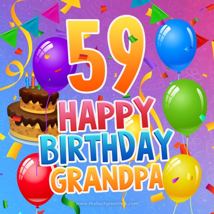 Happy 59th Birthday Grandpa Image (square shape image)