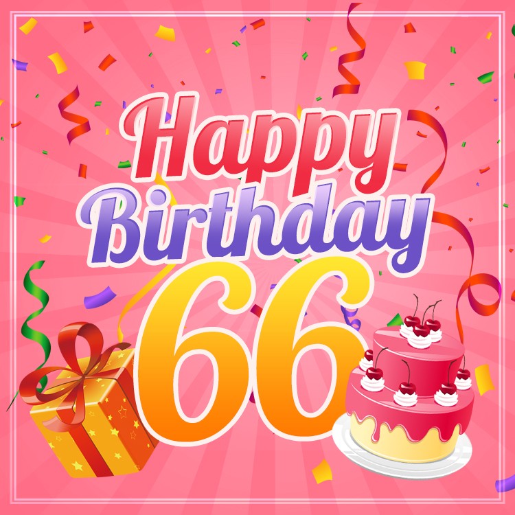 Happy 66th Birthday picture for Her (square shape image)