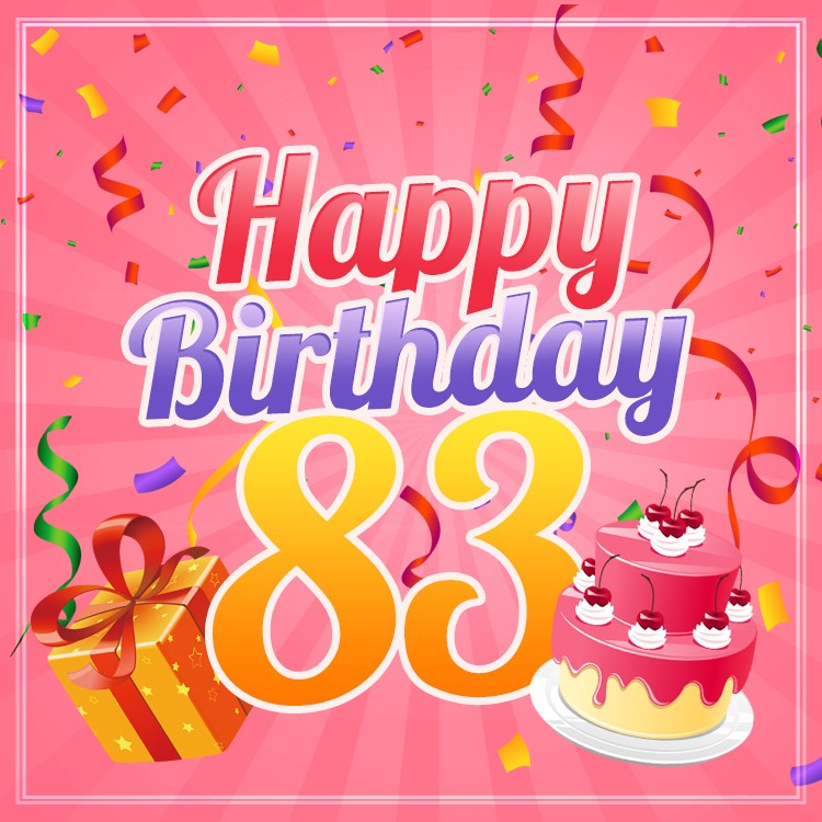 Happy 83rd Birthday picture for Her (square shape image)