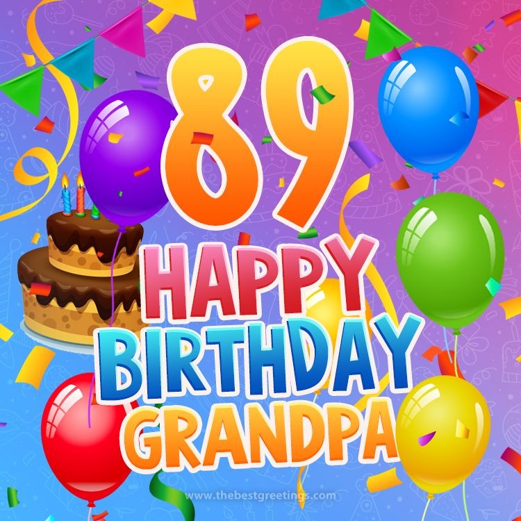 Happy 89th Birthday Grandpa Image (square shape image)