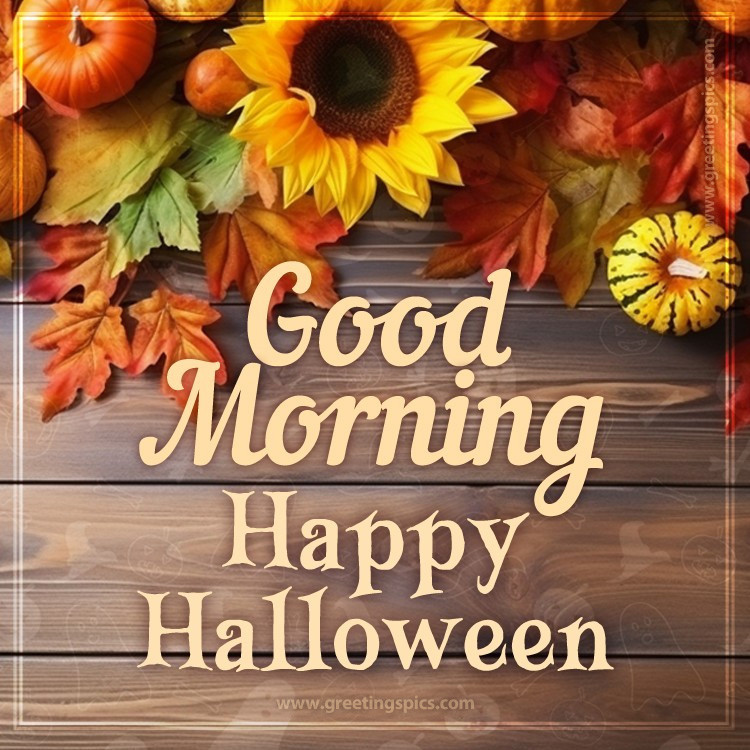 Good Morning Halloween Picture (square shape image)