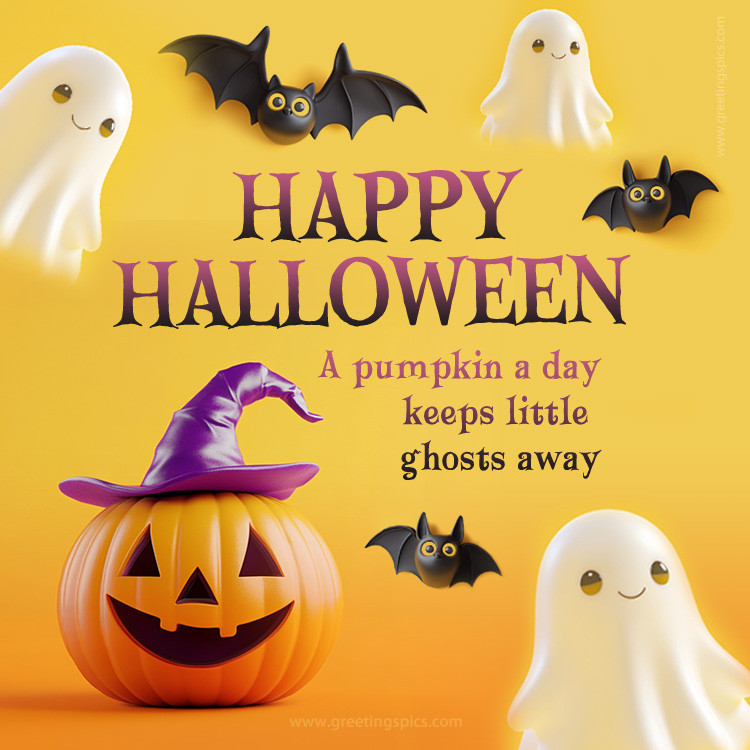 Happy Halloween image (square shape image)