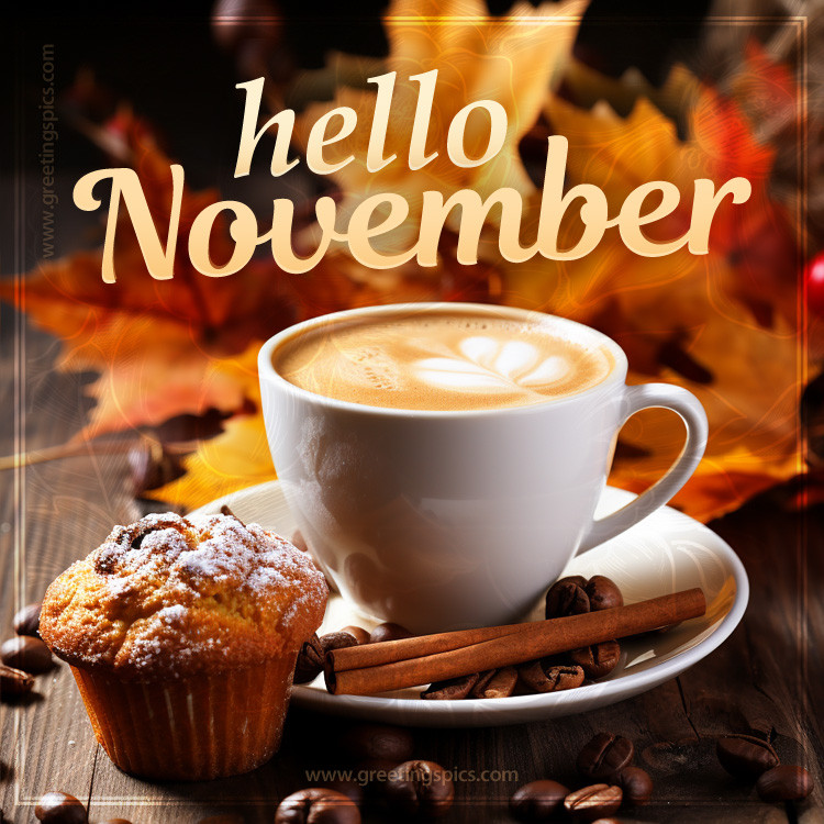 Hello November picture (square shape image)