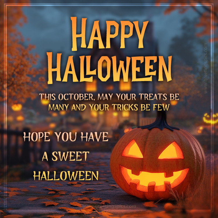 Happy Halloween wishes image (square shape image)