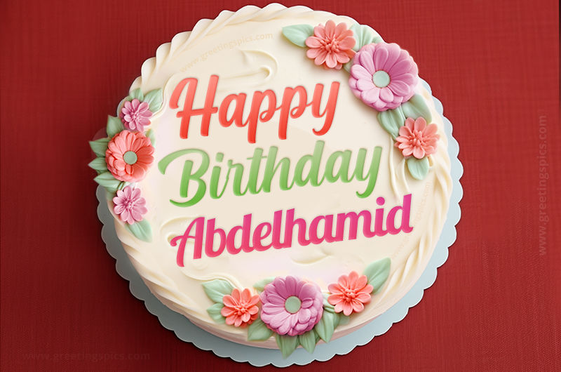 Happy Birthday Abdelhamid Cake Image With Name