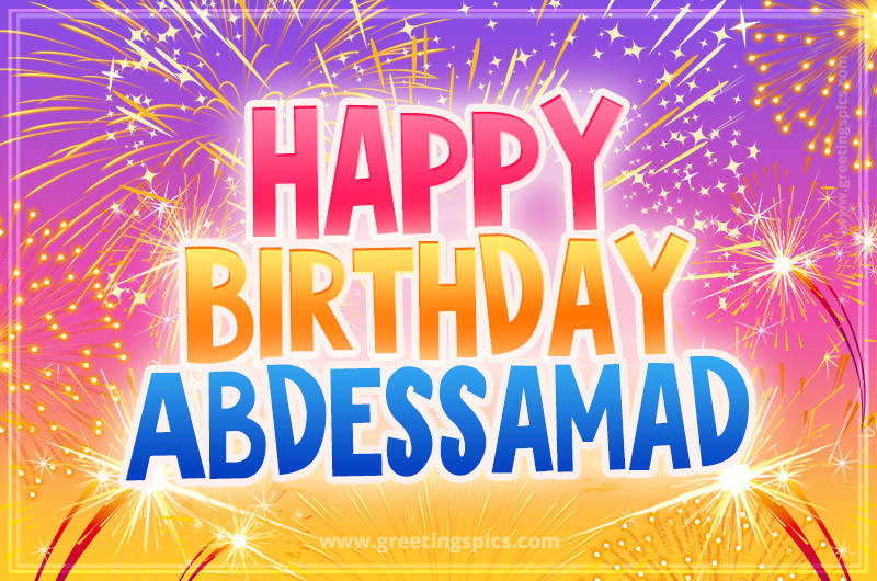 Happy Birthday Abdessamad Picture with fireworks