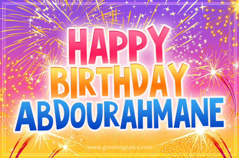 Happy Birthday Abdourahmane Picture with fireworks