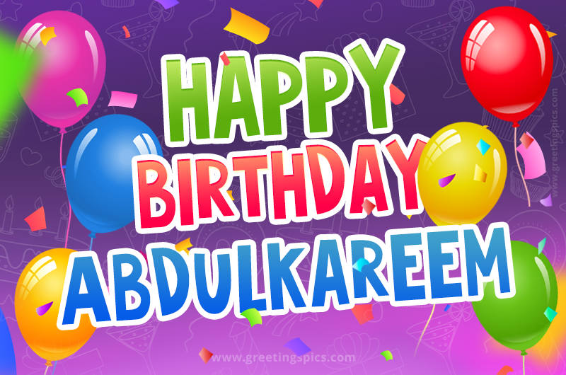 Happy Birthday Abdulkareem Festive Greeting Card