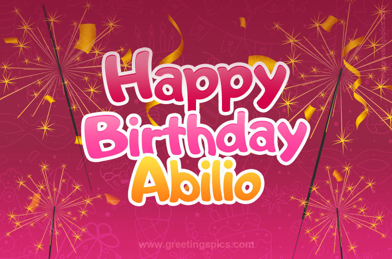 Happy Birthday Abilio Image with sparklers