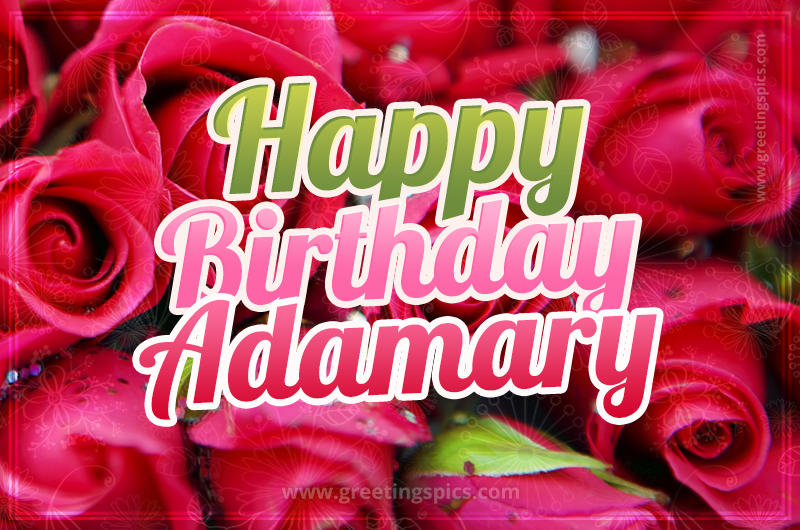 Happy Birthday Adamary beautiful Image with red roses